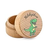 Tikplus Zahndose Milchzähne, Holzdose Milch Zähne, Zahndose Milchzahndose Junge & Mädchen - zur...