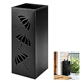 Tutamaz Regenschirmständer aus Metall, Quadratischer Regenschirmhalter,...