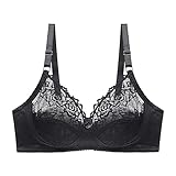 MOONBADI Damen-BHS Schwarz Damen BH Racerback BH Spitzen Ohne Bügel BH Bralette Padded Unterwäsch...