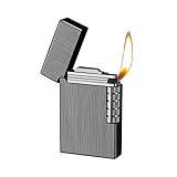 Soft Flame Feuerzeug, Traditionelle Flamme Zigarrenfeuerzeug mit Einstellbarer Flamme Zifferblatt,...