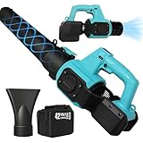 Laubbläser Akku 4000 mAh mit Ladegerät, Leicht Bürstenloser Laubbläser mit Turbolader, 290 km/h...