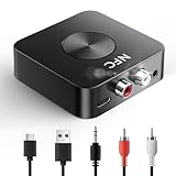 GlasFlength Bluetooth Adapter, 2 In 1 Bluetooth 5.0 Receiver Bluetooth Empfänger mit 3.5 mm AUX und...
