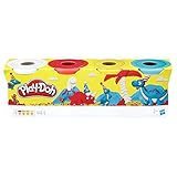 Hasbro Play-Doh-Set 4er Pack Grundfarben Knetmasse, Modelliermasse für fantasievolles und kreatives...