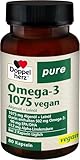 Doppelherz pure Omega-3 1075 vegan - Algenöl und Leinöl - Alpha-Linolensäure trägt zum Erhalt...