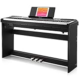 Donner E-Piano 88 Tasten, Halb Gewichteten Anfänger Klavier, Digital Piano mit Abnehmbarer...