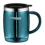 THERMOcafé by THERMOS TC DESKTOP CUP teal 0,35l, Isoliertasse aus Edelstahl & Kunststoff, mit...