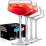 ParaCity Martini Gläser, mundgeblasene Cocktailgläser Set, Kristall Champagner Gläser, perfekt...