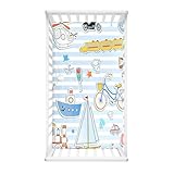 Odot Cot Bed Fitted Sheet,Cartoon Style Moses Basket Fitted Sheet Soft Durable Microfibre Crib...