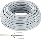 NYM 50m Ring, 3 adriges Installationskabel Mantelleitung ELEKTRO NYM-J 3x1,5mm² Kabel | nach DIN...