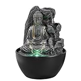 Entspannender Buddha Zimmerbrunnen – Wasserfall – Dekoration Zen Feng Shui Glücksbringer –...