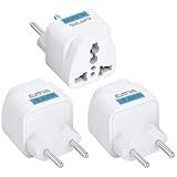 3 Stück Universal Adapter, 10A/250V 500W Reiseadapter Weltweit, Adapter China Deutschlandstecker,...