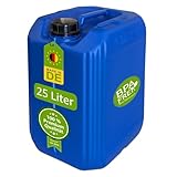 plasteo® 25 Liter Getränke- Wasserkanister mit 1 Schraubdeckel (DIN 61) | Lebensmittelecht |...