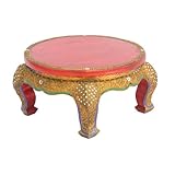Oriental Galerie Opiumtisch Rund Spiegelsteine Beistelltisch Rot Antik Nachttisch Couchtisch...