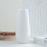 Keramik Vasen, Vase Weiß Boho Deko für Pampasgras, Trockenblumen Blumenvase Modern Kleine Vasen...