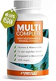 Vegane Vitamine & Mineralstoffe - 180 Kapseln - MULTI COMPLETE Multivitamin & Mineral-Komplex vegan:...
