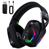 WESEARY WG1 Bluetooth Kopfhörer, 2,4G Wireless Gaming Headset mit Mikrofon für PS5, PS4, PC,...