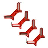 4 Stück 90 Grad rechtwinklige Klemme, Eckklemmen aus Aluminiumlegierung, verstellbare quadratische...