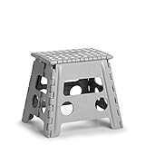 Zeller 13034 Premium Klapphocker faltbar, Kunststoff, grau, TÜV geprüft, belastbar bis 150 kg, ca....