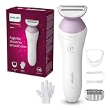 Philips Lady Shaver Series 6000 – Kabelloser Nass- und Trockenrasierer mit 4 Zubehörteilen,...
