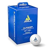 JOOLA 42183 Tischtennisbälle Outdoor 40+ mm Tischtennis-Trainings-Bälle, Weiss, 12 Stück