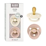 BIBS Colour Schnuller 2er-Pack, BPA-frei, Symmetrischer Sauger. Naturkautschuk / Latex, Hergestellt...