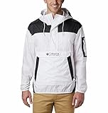 Columbia Challenger Windbreaker Leichte Windbreaker Jacke für Herren, White, Black