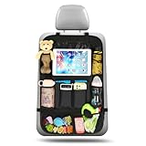 Ezilif Rückenlehnenschutz Auto Kinder Stärke-Upgrade, Autositz Organizer mit 10...