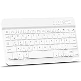 MMK Bluetooth-Tastatur, Deutsches QWERTZ-Layout, Leise Tasten, Mini Wireless Keyboard für iPad 10....