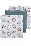 Meyco Baby Musselin Mullwindeln - Animal Multicolour - 70x70cm - 3er Pack