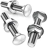 SWTYExt 25 Stück Schlossschrauben M6X40mm Schloßschrauben Flachkopfschrauben mit Flanschmuttern M6...