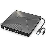 JBonest Externes CD DVD Laufwerk USB 3.0 Typ-C, Extern Portable CD/DVD +/- RW Brenner,Schnelle...