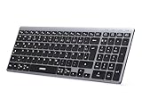 UGREEN Bluetooth Tastatur Kabellos (BT5.4+2.4G), Ultra Slim Scherentastatur, Wiederaufladbares...