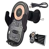 Kabelloses Kfz-Ladegerät, kabelloses Kfz-Ladegerät, Schnellladegerät, 15 W – intelligente...