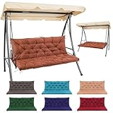 Matalde Hollywoodschaukel Auflage für gartenmöbel, Sitzkissen mit Rückenlehne und...