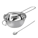 INOOMP Edelstahl Schmelztopf mit Griff Praktischer Wasserbad Schmelzbehälter für Butter Schokolade...