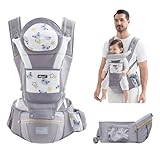 IULONEE Baby-Tragetasche Babytrage Neugeborene Ergonomische Babytrage Hüftsitz Baby Tragegurt...