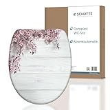 SCHÜTTE WC-Sitz FLOWERS & WOOD mit Absenkautomatik, Toilettendeckel mit Motiv, Duroplast Klodeckel...