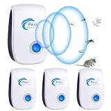 Ultraschall Schädlingsbekämpfer, 4 Stück Elektronische Insektenschutzmittel & Moskitoschutz...