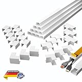 QCAB Kabelkanal Set weiß selbstklebend 10m (1,5 x 1,0 x 100 cm) - VDE geprüft - Made in Europe -...