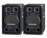 Paar McGreyDJ-1022 DJ PA Lautsprecher Box 25cm (10“) Subwoofer 800W (Passiv, 2-Wege System,...