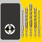 Dreieckiges Bohrer-Set, 57-teilig, für Glas, Beton, Fliesen, Stahl, mit Hartmetallspitze für...