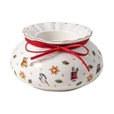 Villeroy & Boch – Toy's Delight Teelichthalter Rot und Weiß, Weihnachtsteelichterhalter...