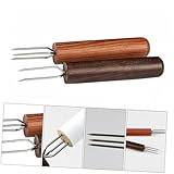 ROMISBABA 2 Stück Teiliges Moxibustion Verlängerungsset aus Naturholz und Edelstahl Langlebige...