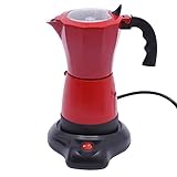 CUMELLIIR Espressokocher Elektrisch 6 Tassen, Espressomaschine Klein 300ml 480W, Elektrische...