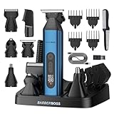 BarberBoss 5-in-1 Bartschneider für Männer, Haarschneider, Körperhaarschneider, Nasen und...
