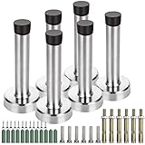 ASelected 6 Stück Türstopper Wandtürstopper Edelstahl-Wandschutz Türstopper für Sockelleisten...