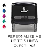 Personalisierter Stempel – Maßgefertigter Firmenadresse, Name oder Firmenstempel – In 5...