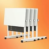 Klappbarer Konferenztisch mit Feststellrädern, mobiles Flip-Top-Design für Büro, Klassenzimmer...