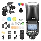 Godox V1PRO-C V1Pro C Runder Kopf Kamera Blitz Flash Kamerablitz mit AK-R1 TTL Speedlite 2.4G...