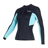 Damen Neoprenanzug Top 1.5mm Neoprenanzüge Jacke Thermal Langarm Tauchanzug für Frauen Surfen...